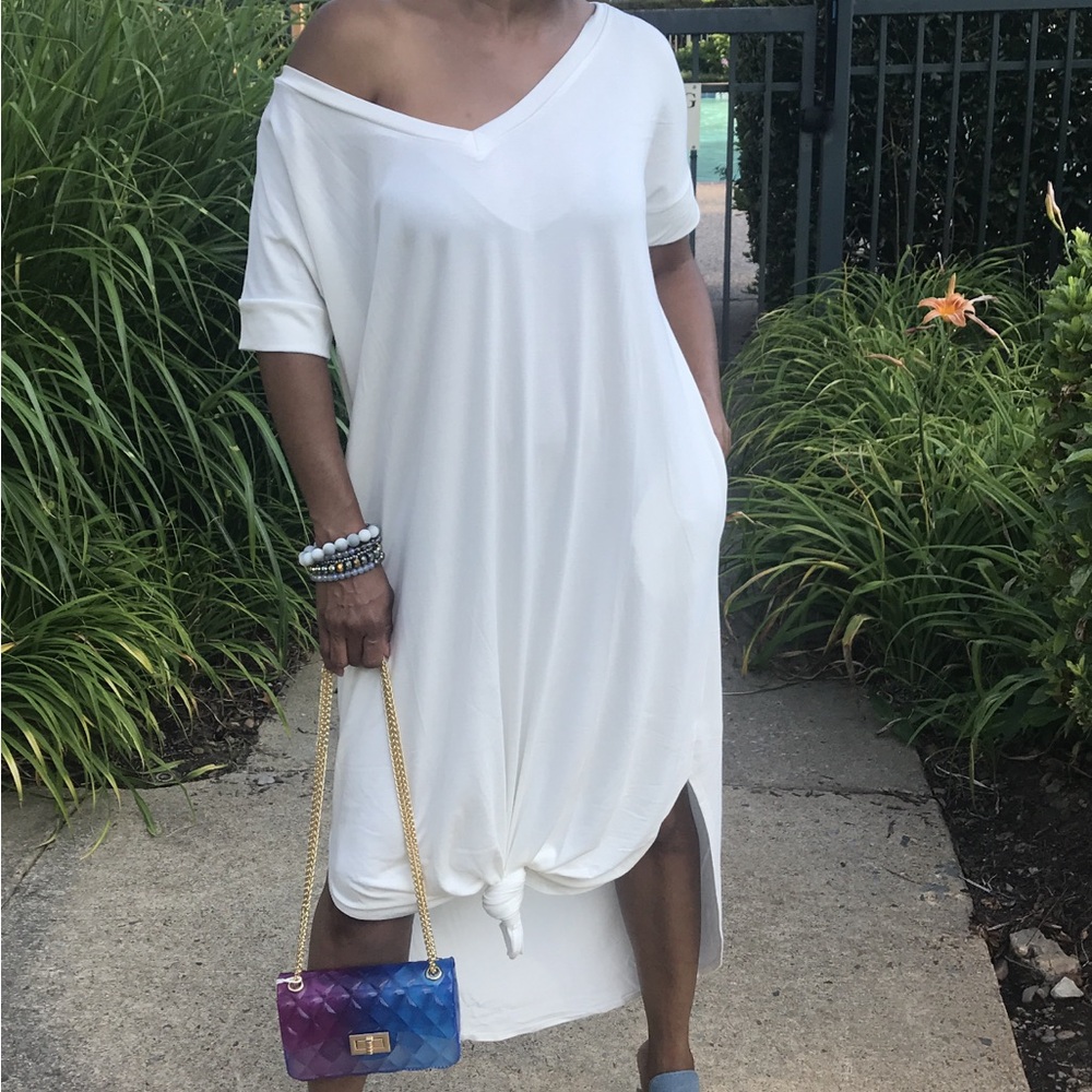Elegant White Off-Shoulder Dress